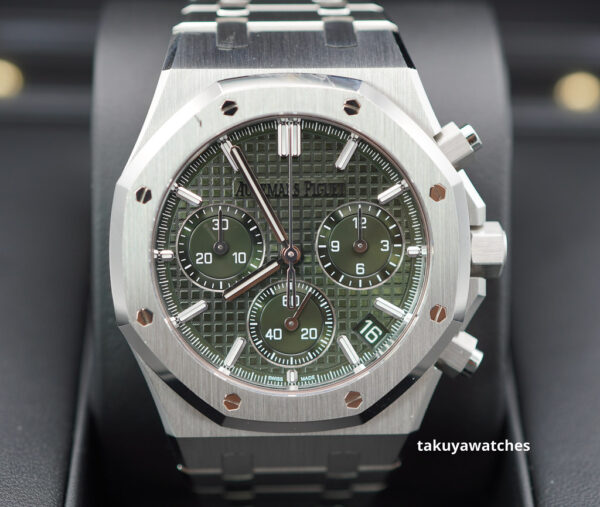 Audemars PIGUET ROYAL OAK CHRONOGRAPH 50TH ANNIVERSARY 26240ST GREEN DIAL 2022 WARRANTY