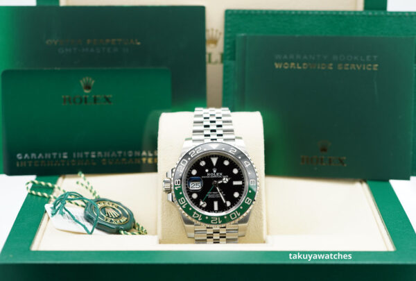MINT Rolex 126720VTNR GMT MASTER II LEFTY BLACK GREEN SPRITE JUBILEE BAND 2022 FULL SET - Image 2