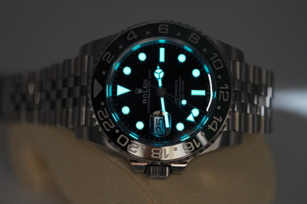 MINT Rolex 126720VTNR GMT MASTER II LEFTY BLACK GREEN SPRITE JUBILEE BAND 2022 FULL SET - Image 11