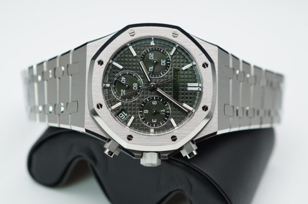 Audemars PIGUET ROYAL OAK CHRONOGRAPH 50TH ANNIVERSARY 26240ST GREEN DIAL 2022 WARRANTY - Image 10
