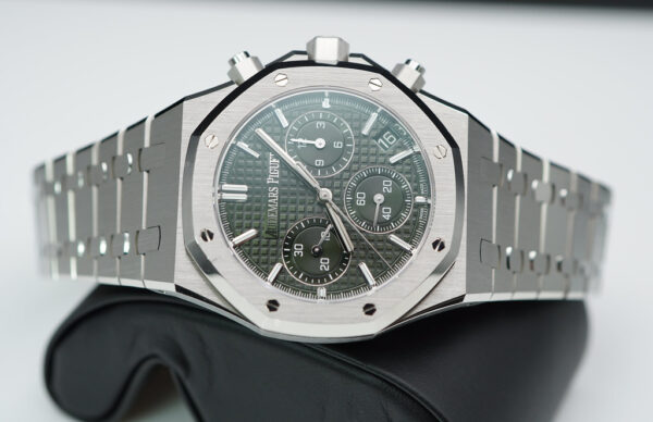Audemars PIGUET ROYAL OAK CHRONOGRAPH 50TH ANNIVERSARY 26240ST GREEN DIAL 2022 WARRANTY - Image 11