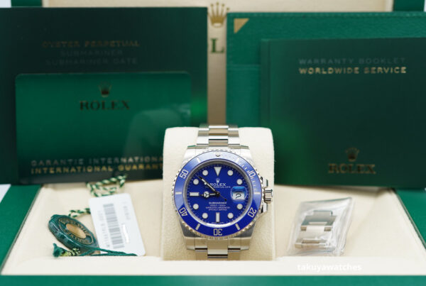 Rolex 116619LB SUBMARINER WHITE GOLD BLUE DIAL SMURF 2020 WARRANTY FULL SET - Image 2
