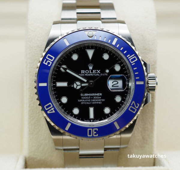 Rolex 126619LB SUBMARINER 41 18K WHITE GOLD BLUE BEZEL WARRANTY COMPLETE SET