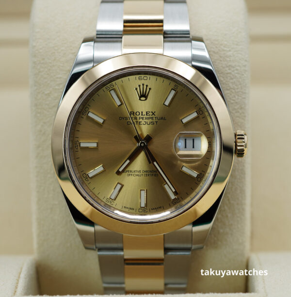 Rolex 126303 DATEJUST 41 18K YELLOW GOLD STAINLESS STEEL CHAMPAGNE DIAL