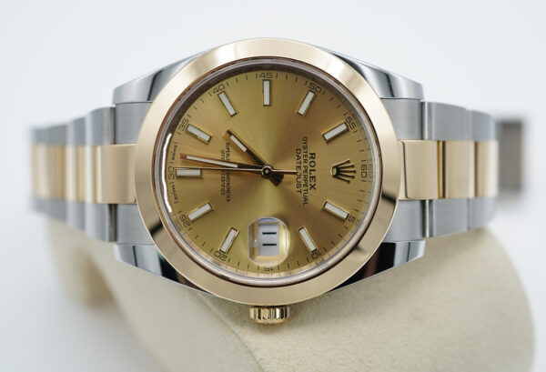Rolex 126303 DATEJUST 41 18K YELLOW GOLD STAINLESS STEEL CHAMPAGNE DIAL - Image 9