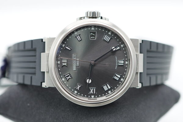 NEW BREGUET MARINE 5517 TITANIUM SLATE GREY DIAL RUBBER STRAP 2023 FULL SET - Image 10