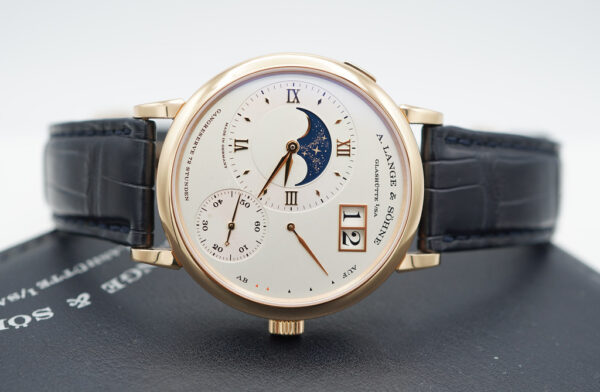 A. Lange & Sohne GRAND LANGE 1 MOONPHASE 18K ROSE GOLD 139.032 DEPLOYANT CLASP FULL SET - Image 9