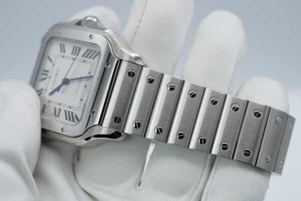 Cartier SANTOS DE CARTIER LARGE MODEL AUTOMATIC SILVER DIAL 2023 FULL SET - Image 5