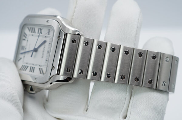 Cartier SANTOS DE CARTIER LARGE MODEL AUTOMATIC SILVER DIAL 2023 FULL SET - Image 6