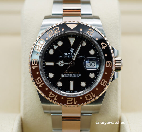 Rolex 126711CHNR GMT MASTER 2 18K ROSE GOLD STEEL ROOTBEER WARRANTY FULL SET