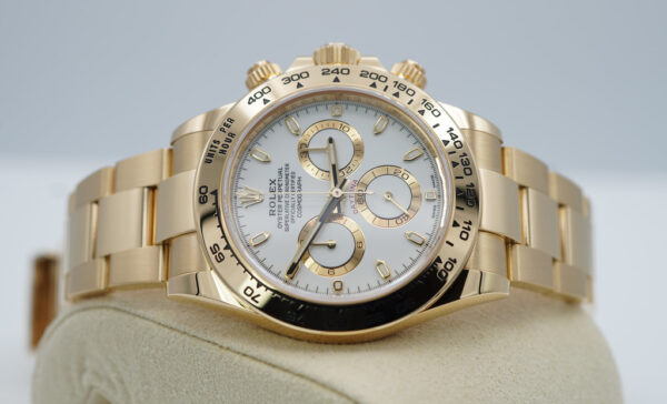 Rolex 116508 DAYTONA 18K YELLOW GOLD WHITE DIAL 2021 WARRANTY COMPLETE SET - Image 10