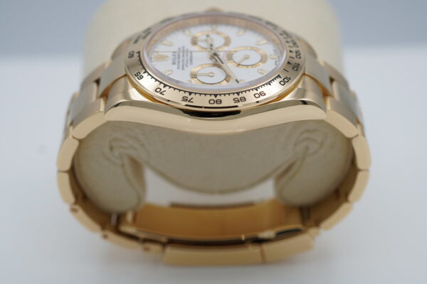 Rolex 116508 DAYTONA 18K YELLOW GOLD WHITE DIAL 2021 WARRANTY COMPLETE SET - Image 4