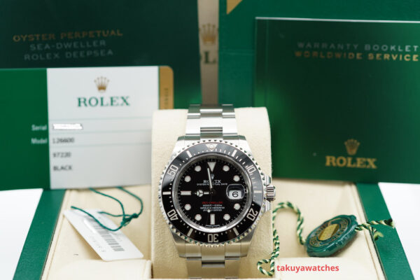 Rolex 126600 SEA-DWELLER 43MM CYCLOPS RED TEXT MK1 DIAL COMPLETE SET - Image 2