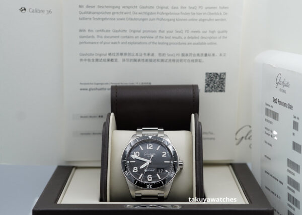 Glashutte ORIGINAL SeaQ PANORAMA DATE STAINLESS STEEL BLACK DIAL FULL SET - Image 2