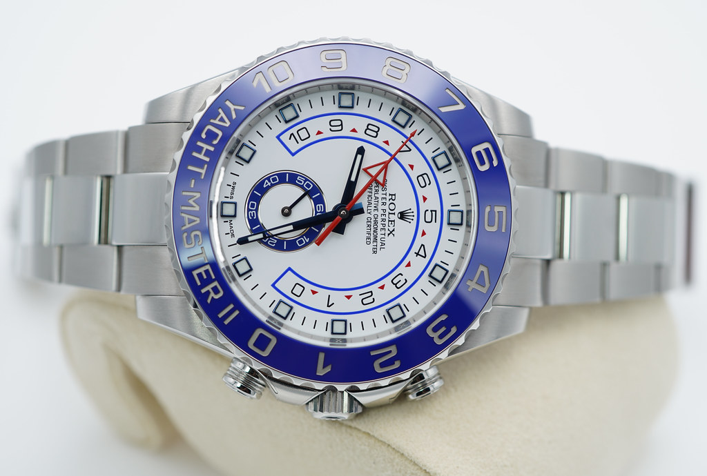 MINT Rolex 116680 YACHTMASTER II STAINLESS STEEL BLUE HANDS 2018