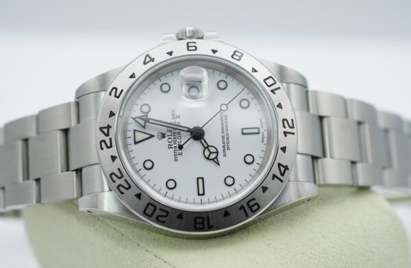 Rolex 16570 EXPLORER II 40MM POLAR WHITE DIAL LUG HOLES A SERIAL BOX PAPER - Image 11