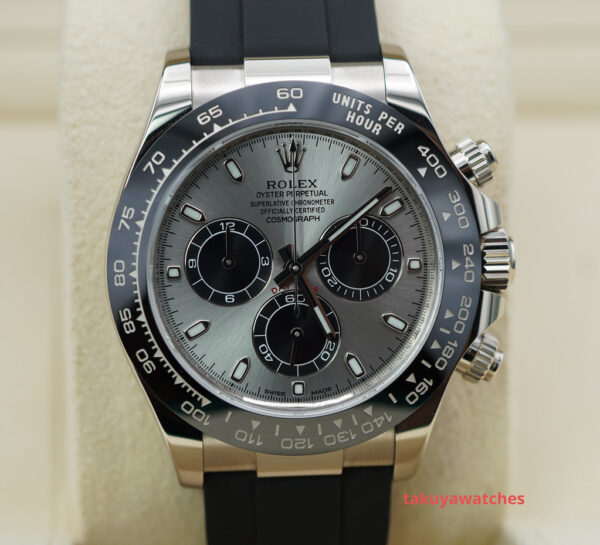 Rolex 116519LN DAYTONA 18K WHITE GOLD OYSTERFLEX STEEL DIAL 2023 FULL SET