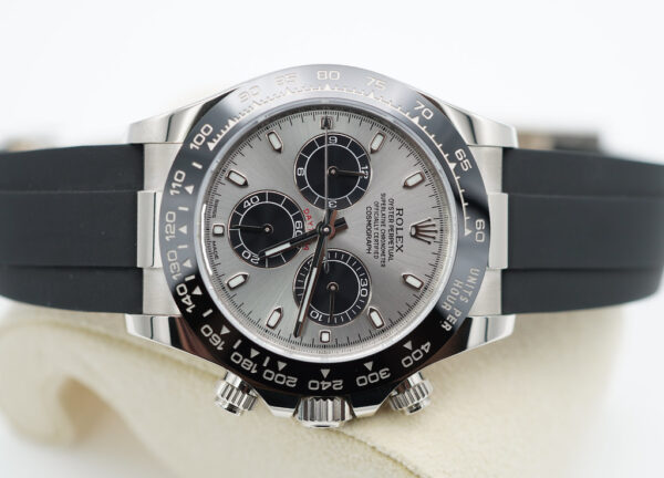 Rolex 116519LN DAYTONA 18K WHITE GOLD OYSTERFLEX STEEL DIAL 2023 FULL SET - Image 9