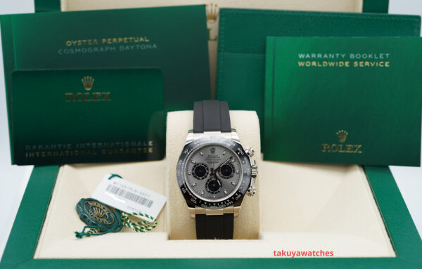 Rolex 116519LN DAYTONA 18K WHITE GOLD OYSTERFLEX STEEL DIAL 2023 FULL SET - Image 2