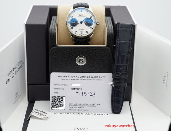 IWC IW500715 PORTUGIESER AUTOMATIC WHITE DIAL 2023 EXTRA STRAP FULL SET - Image 2