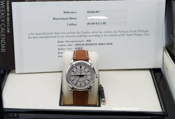 Patek PHILIPPE 5212A STEEL CALATRAVA WEEKLY CALENDAR 2019 COMPLETE SET - Image 2