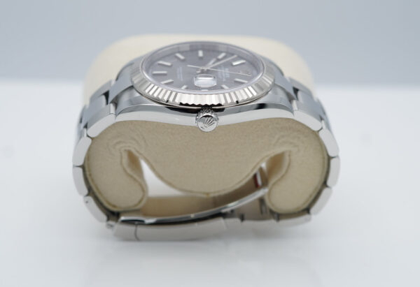 Rolex 126334 DATEJUST 41 FLUTED BEZEL SLATE STICKS DIAL OYSTER 2023 FULL SET - Image 3