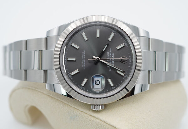Rolex 126334 DATEJUST 41 FLUTED BEZEL SLATE STICKS DIAL OYSTER 2023 FULL SET - Image 9