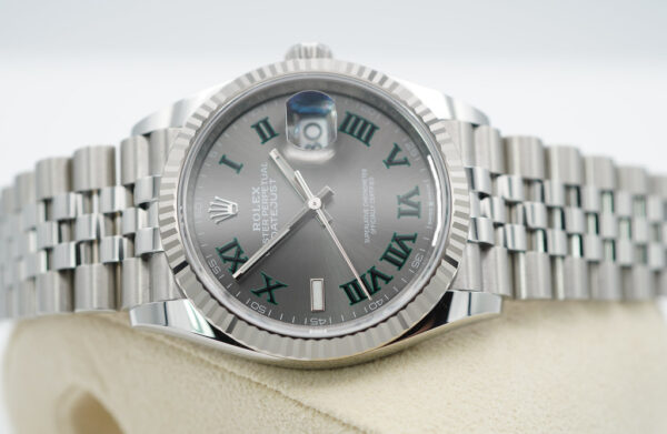 Rolex 126234 DATEJUST 36 FLUTED BEZEL WIMBLEDON DIAL JUBILEE 2023 FULL SET - Image 10