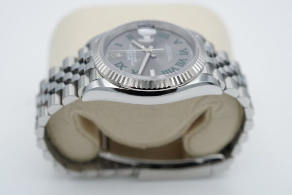 Rolex 126234 DATEJUST 36 FLUTED BEZEL WIMBLEDON DIAL JUBILEE 2023 FULL SET - Image 4