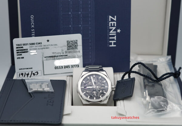 ZENITH Defy SKYLINE SKELETON BLACK DIAL STAINLESS STEEL 2023 COMPLETE SET - Image 2
