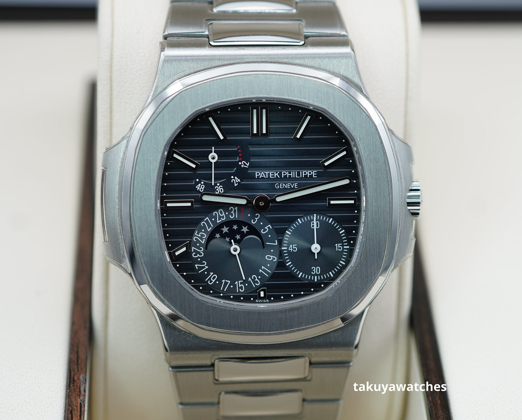 Patek Philippe Nautilus Travel Time in 18k rose gold and a deep b