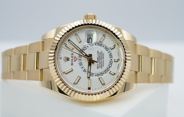 Rolex 326938 SKY-DWELLER 18K YELLOW GOLD WHITE STICK DIAL 2021 FULL SET - Image 10