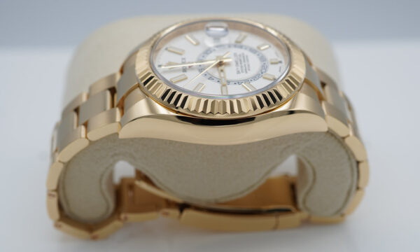Rolex 326938 SKY-DWELLER 18K YELLOW GOLD WHITE STICK DIAL 2021 FULL SET - Image 4