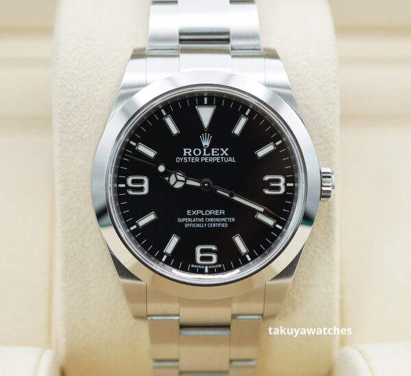 Rolex 214270 EXPLORER I FULL LUME DIAL 39MM 2019 BOXES PAPERS