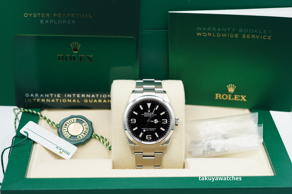 Rolex 124270 EXPLORER I FULL LUME DIAL 36MM 2023 WARRANTY COMPLETE