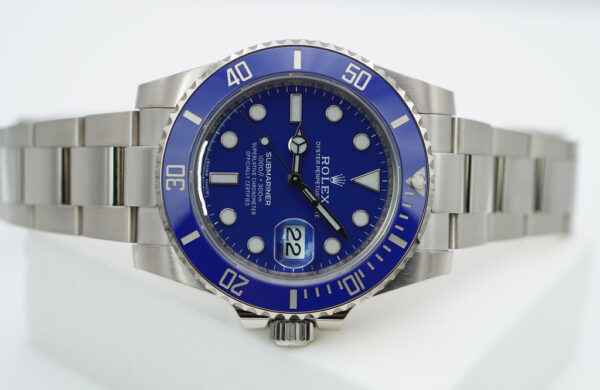 Rolex 116619LB SUBMARINER WHITE GOLD BLUE DIAL SMURF 2020 WARRANTY FULL SET - Image 9
