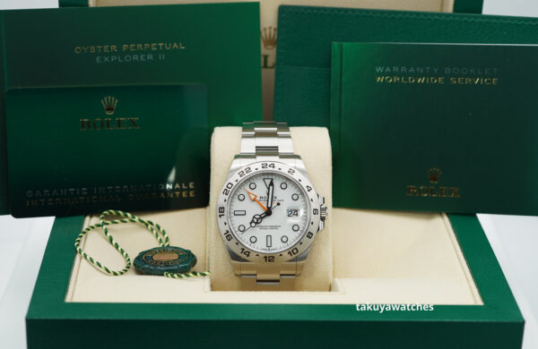 Rolex 226570 EXPLORER 2 POLAR WHITE DIAL NEW MODEL 2022 WARRANTY FULL SET - Image 2