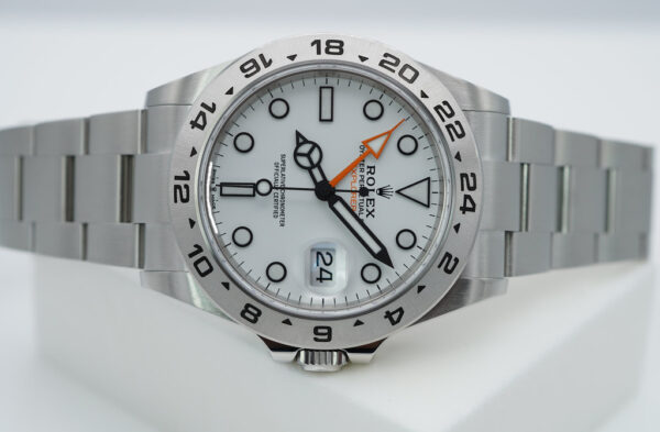Rolex 226570 EXPLORER 2 POLAR WHITE DIAL NEW MODEL 2022 WARRANTY FULL SET - Image 9