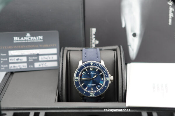 Blancpain FIFTY FATHOMS AUTOMATIC BLUE DIAL TITANIUM 2023 WARRANTY FULL SET - Image 2
