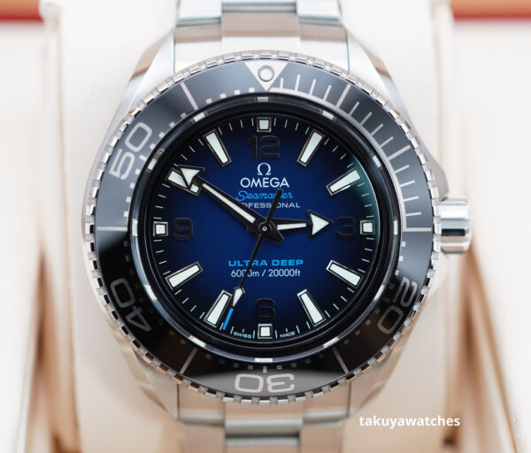 Omega SEAMASTER PLANET OCEAN 6000M ULTRA DEEP BLUE DIAL 2023 WARRANTY FULL SET