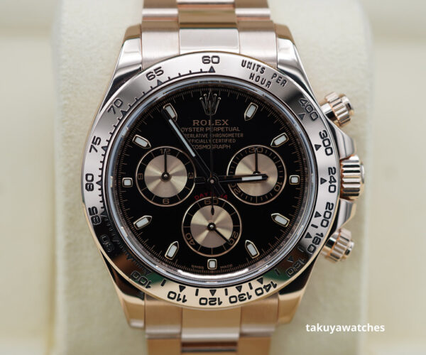 Rolex 116505 COSMOGRAPH DAYTONA 18K ROSE GOLD BLACK DIAL 2020 WARRANTY FULL SET