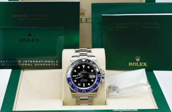 Rolex 126710BLNR GMT MASTER II BLACK BLUE BEZEL NEW MODEL 2021 BOXES PAPERS - Image 2
