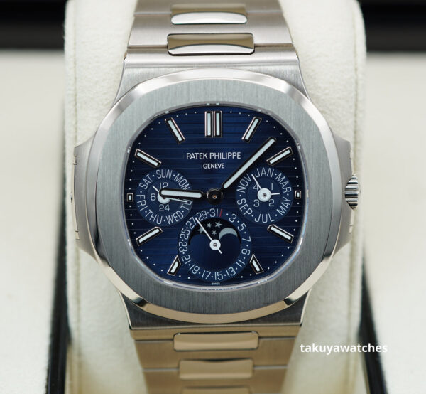 Patek PHILIPPE 5740/1G NAUTILUS PERPETUAL CALENDAR 18K WHITE GOLD BLUE DIAL