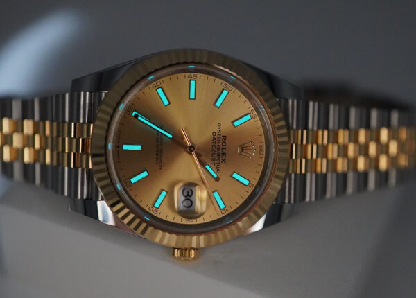 Rolex 126333 DATEJUST 41 YELLOW GOLD STEEL CHAMPAGNE DIAL JUBILEE BAND 2023 FULL SET - Image 11
