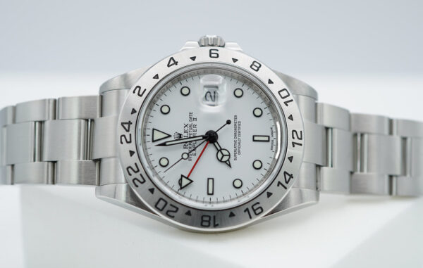 Rolex 16570 EXPLORER II 40MM POLAR DIAL 3186 MOVEMENT Z SERIAL BOXES PAPER - Image 11