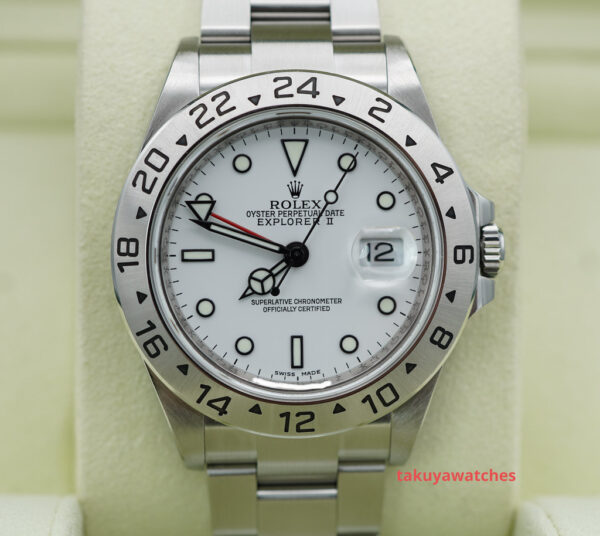 Rolex 16570 EXPLORER II 40MM POLAR DIAL 3186 MOVEMENT Z SERIAL BOXES PAPER