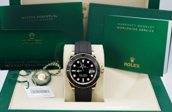 Rolex 226658 YACHTMASTER 18K YELLOW GOLD OYSTERFLEX 42MM 2023 FULL SET - Image 2