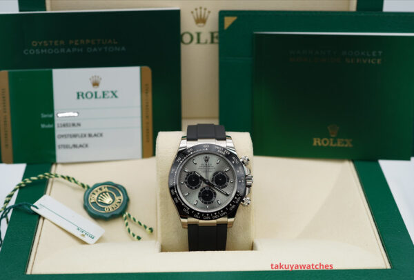 Rolex 116519LN DAYTONA 18K WHITE GOLD OYSTERFLEX STEEL DIAL COMPLETE SET - Image 2