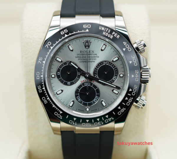 Rolex 116519LN DAYTONA 18K WHITE GOLD OYSTERFLEX STEEL DIAL COMPLETE SET