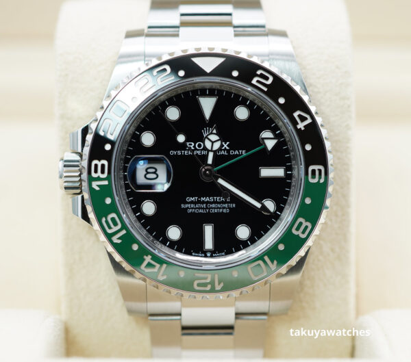 Rolex 126720VTNR GMT MASTER 2 LEFTY SPRITE GREEN BLACK BEZEL OYSTER FULL SET